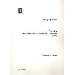 Das Rot : für Gesang und Klavier - Wolfgang Rihm