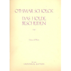Das holde Bescheiden op.62 Band 1 : - Othmar Schoeck