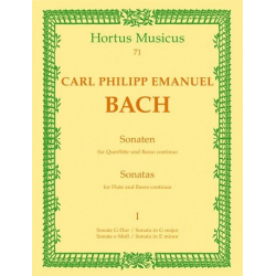 Sonaten Band 1 : für Flöte und Bc - Carl Philipp Emanuel Bach