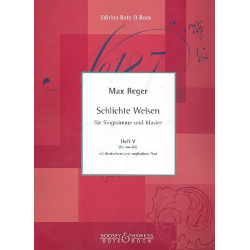 Schlichte Weisen op.76 Band 5 : Aus der - Max Reger