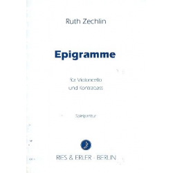 Epigramme . für Violoncello und Kontrabass - Ruth Zechlin