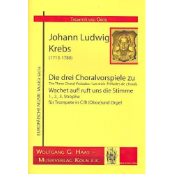 3 Choralvorspiele zu Wachet auf ruft uns - Johann Ludwig Krebs