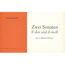 2 Sonaten für 2 Altblockflöten -Benedetto Marcello / Arr.Linde Höffer von Winterfeld