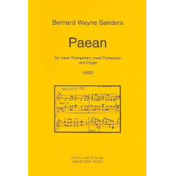 Paean : für 2 Trompeten, 2 Posaunen - Bernard Wayne Sanders
