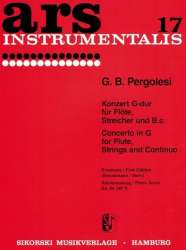 Konzert G-Dur für Flöte, 2 Violinen - Giovanni Battista Pergolesi
