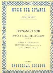 12 leichte Etüden op.60 : für Gitarre - Fernando Sor
