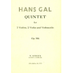 Quintett : für 2 Violinen, 2 Violen - Hans Gal
