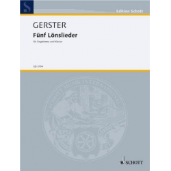 5 LOENSLIEDER : FUER SINGSTIMME UND - Ottmar Gerster
