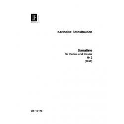 Sonatine Werk 1,8 : für Violine - Karlheinz Stockhausen