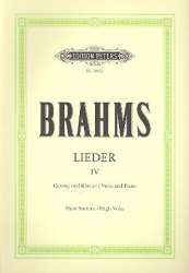Lieder Band 4 : für hohe - Johannes Brahms