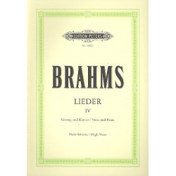 Lieder Band 4 : für hohe - Johannes Brahms