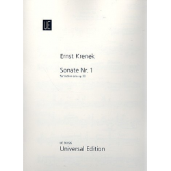 Sonate Nr.1 op.33 : für Violine -Ernst Krenek