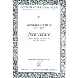 Ave verum : für gem Chor und Bc - Benedikt Lechler