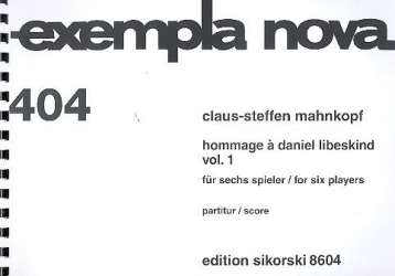 Hommage à Daniel Libeskind Band 1 : - Claus-Steffen Mahnkopf