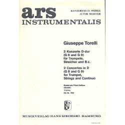 2 Konzerte D-Dur G8 und G9 : für -Giuseppe Torelli