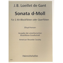 Sonate d-Moll : - Jean Baptiste Loeillet de Gant