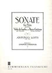 Sonate : für Flöte (Violine), Viola da - Antonio Lotti