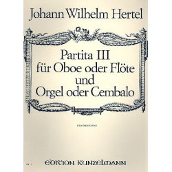 Partita 3 : für Oboe (Flöte) -Johann Wilhelm Hertel