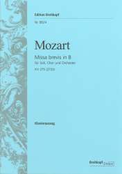 Missa brevis B-Dur KV275 : - Wolfgang Amadeus Mozart / Arr. Ulrich Haverkampf
