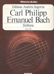 Siciliana : für Gitarre solo - Carl Philipp Emanuel Bach