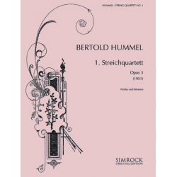 Streichquartett Nr.1 op.3 - Bertold Hummel