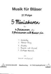 5 Miniaturen für 4 Posaunen - Ernest Majo