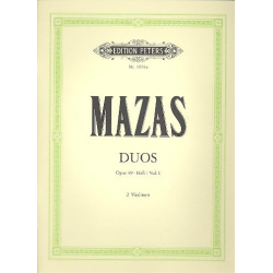 6 Duos op.39 Band 1 (Nr.1-3) : - Jacques Mazas