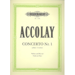 Konzert a-Moll Nr.1 : für Violine und Klavier - Jean Baptiste Accolay