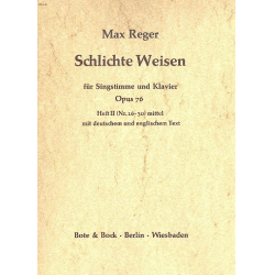 Schlichte Weisen op.76 Band 2 : für - Max Reger