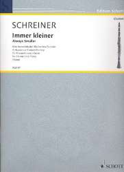Immer kleiner : für Klarinette und Klavier - Adolf Schreiner