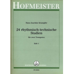 24 rhythmisch technische Studien Band 1 : - Hans-Joachim Krumpfer