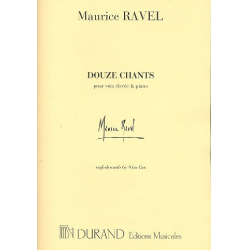 12 chants : pour voix elevées et piano - Maurice Ravel