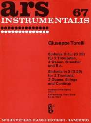 Sinfonie D-Dur G29 : für 2 Trompeten, - Giuseppe Torelli