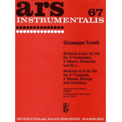 Sinfonie D-Dur G29 : für 2 Trompeten, -Giuseppe Torelli