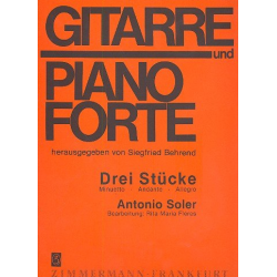 3 Stücke : für Gitarre und Klavier - Antonio Soler / Arr. Rita Maria Fleres