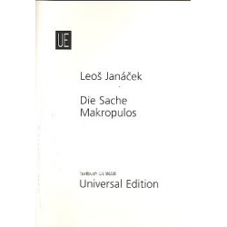 Die Sache Makropulos : Libretto -Leos Janacek