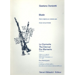 Etude : pour clarinette seule - Gaetano Donizetti