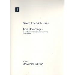3 Hommages : für 2 Klaviere zu 2 Händen - Georg Friedrich Haas