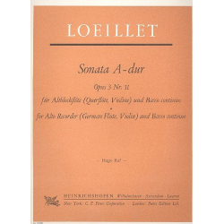 Sonata C-Dur op.3,11 : für Altblockflöte - Jean Baptiste Loeillet de Gant