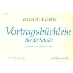 Vortragsbüchlein für die Schule Band 1 : für 1-3 Blockflöten - Heinrich Rohr