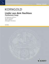 Lieder aus dem Nachlass Band 1: - Erich Wolfgang Korngold