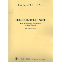Tel jour telle nuit : pour mezzo soprano - Francis Poulenc