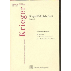 Singet fröhlich Gott : für Alt (Bass), - Johann Philipp Krieger