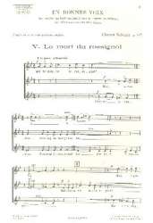 La mort du rossignol op.91,5 : -Florent Schmitt