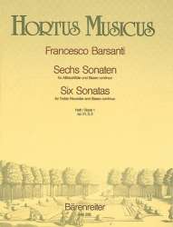 6 Sonaten op.1 Band 1 (Nr.1,3,5) : - Francesco Barsanti