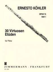 30 Virtuosen-Etüden in allen Dur- - Ernesto Köhler