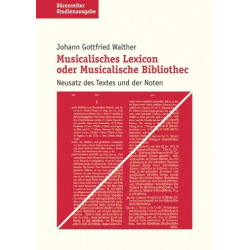 Musicalisches Lexicon oder - Johann Gottfried Walther