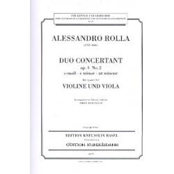 Duo concertant d-Moll op.4,2 für Violine und Viola - Alessandro Rolla