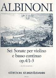 6 Sonaten op.4 Band 1 (Nr.1-3) : - Tomaso Albinoni