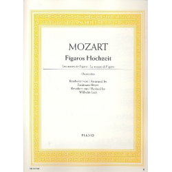 DIE HOCHZEIT DES FIGARO : - Wolfgang Amadeus Mozart / Arr. Ferdinand Beyer